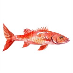 Fototapeta premium Vibrant watercolor fish illustration