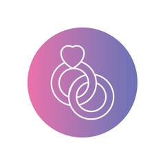 Engagement Ring vector icon stock illustration