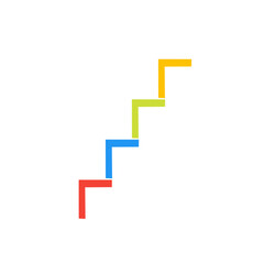 rainbow stairs vector elements