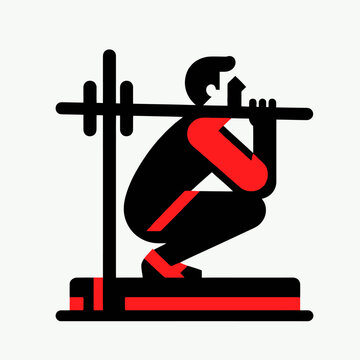 recommend clip art: Muscular bodybuilder vector silhouette illustration, gym, workout