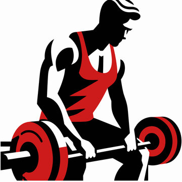 recommend clip art: Muscular bodybuilder vector silhouette illustration, gym, workout