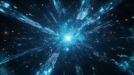 Naklejka premium Futuristic Technology: Abstract Digital Interfaces, Data Networks, and AI Conceptual Art