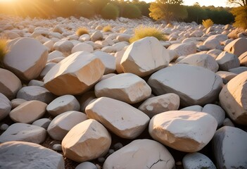 Fototapeta premium Large gray and brown rocks in a natural outdoor setting