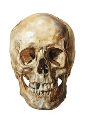 Obraz premium Realistic skull painting artwork