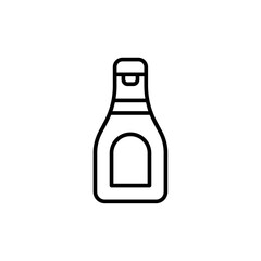 Ketchup bottle outline icons, minimalist vector illustration ,simple transparent graphic element .Isolated on white background