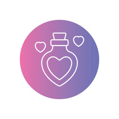 Love Potion vector icon stock illustration