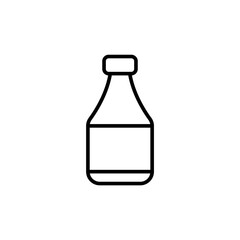 Ketchup bottle outline icons, minimalist vector illustration ,simple transparent graphic element .Isolated on white background