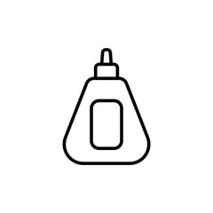 Ketchup bottle outline icons, minimalist vector illustration ,simple transparent graphic element .Isolated on white background