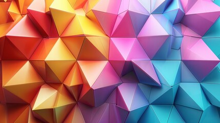 Obraz premium Paper Origami Polygonal Shape background. Abstract geometric illustration with place for text