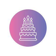 Cake vector icon stock illustration