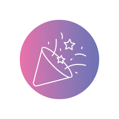 Confetti vector icon stock illustration
