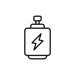 Electric motor outline icons, minimalist vector illustration ,simple transparent graphic element .Isolated on white background