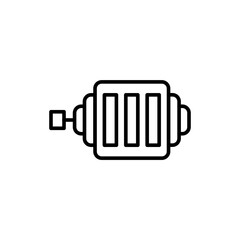 Electric motor outline icons, minimalist vector illustration ,simple transparent graphic element .Isolated on white background