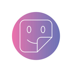 Sticker vector icon stock illustration