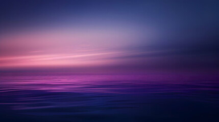 Purple Sunset Over Calm Ocean Water - Serene Landscape Photography