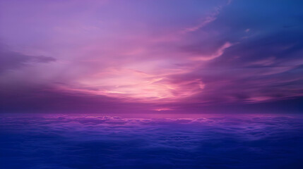 Purple Sunset Sky Above the Clouds - Dreamy Nature Photography