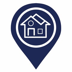 home icon on a blue background