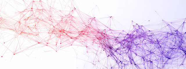 Naklejka premium Floating Geometric Web with Gradient Colors