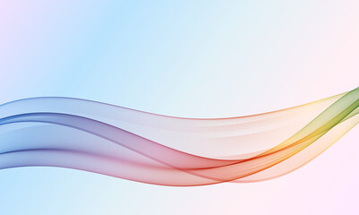 Abstract colorful smooth wave lines. Design element for technology, science, music or modern concept.