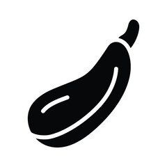 Bold eggplant icon use for farming and vegetarian designs