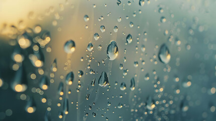 Raindrops on Glass: A Close-up View of Nature's Beauty