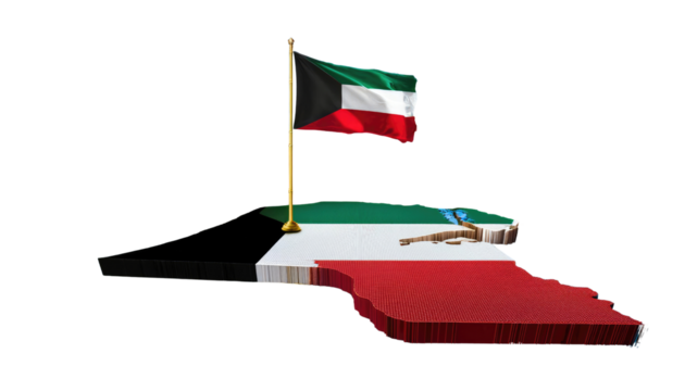 country flag with map isolated on white background