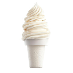 Soft serve ice cream, on transparent background