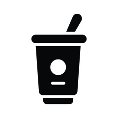 Obraz premium Creamy yogurt icon for wellness and food projects