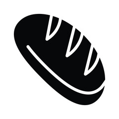 Whole and unsliced icon of bread