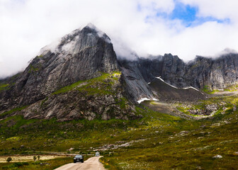 Fiord w Norwegii na Lofotach