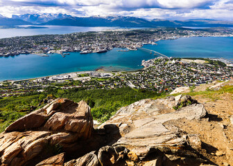 Tromso panorama miasta w Norwegii