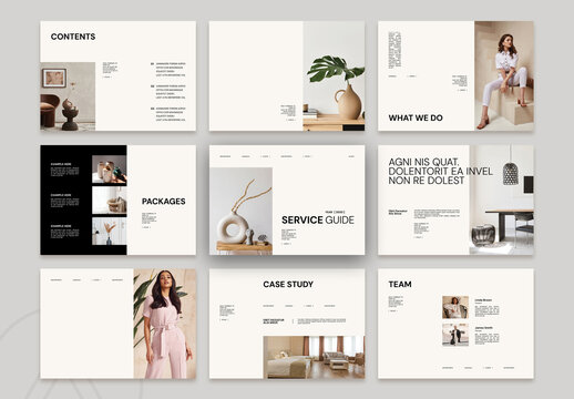 Service Guide Landscape Brochure Template
