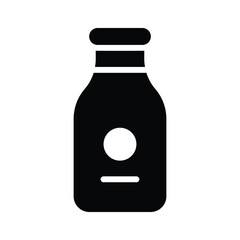 Clean and simple white drink bottle icon