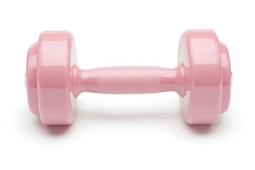 Obraz premium Pink dumbbell for fitness training.