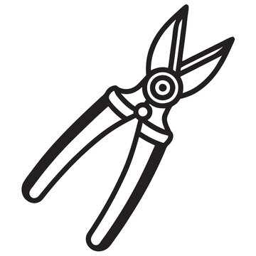 recommend clip art: Secateurs icon silhouette vector illustration