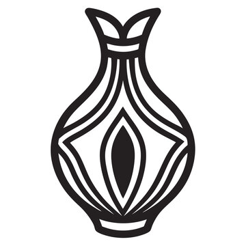 recommend clip art: Vase icon line art silhouette vector illustration