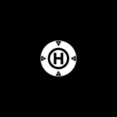 Helicopter Platform icon isolated on dark background