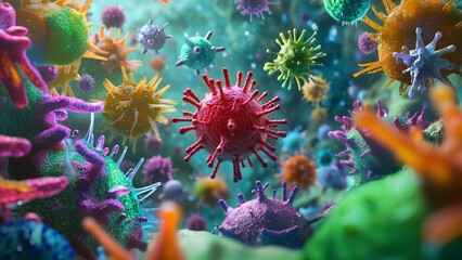 Obraz premium 3D virus