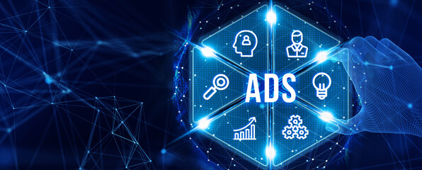 Programmatic Advertising concept. 3d illustration