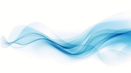 Naklejka premium Cold blue air currents. Abstract light air effect, wind, and streams of fresh breeze. Design element on the white background.