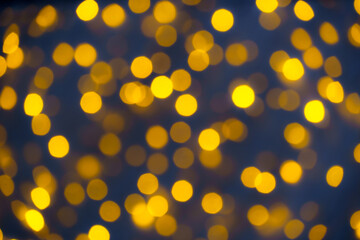 golden bokeh on a dark background