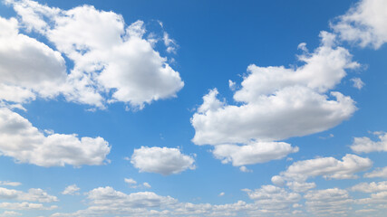 beautiful blue sky with soft white clouds for abstract background