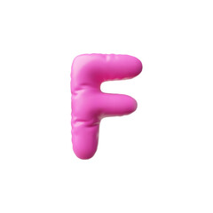 Vector illustration with a 3d consonant letter 