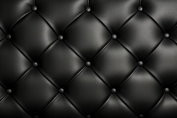 Luxurious black leather tufted background
