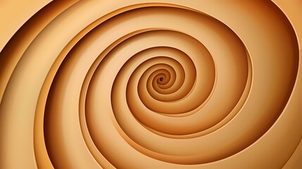 Obraz premium The image contains an abstract spiral of light brown and orange shades.