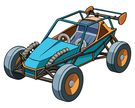 recommend clip art: Buggy sports car vector illustration isolated on a white background