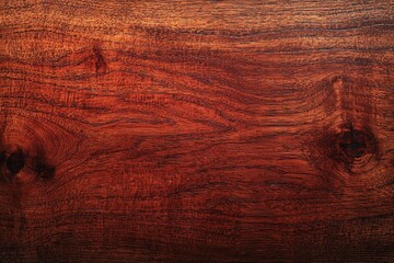 Naklejka premium Close-up of Knotted Wooden Surface with Dark Brown and Red Tones