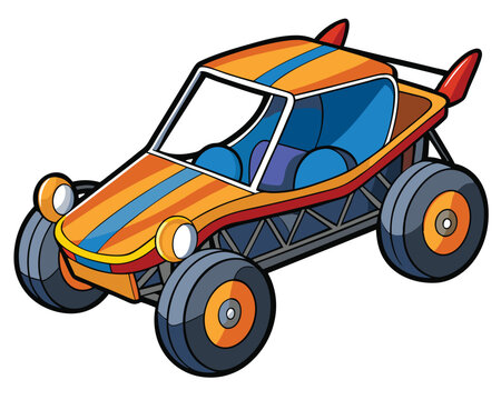 recommend clip art: Buggy sports car vector illustration isolated on a white background