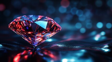 a flawless gemstone under bright light, showcasing the concept of absolute perfection and value