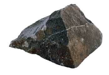 Oolitic limestone rock. Stone specimen. Sedimentary rock. Weathered and fresh rock surface